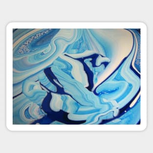 Blue Swirl Paint Magnet